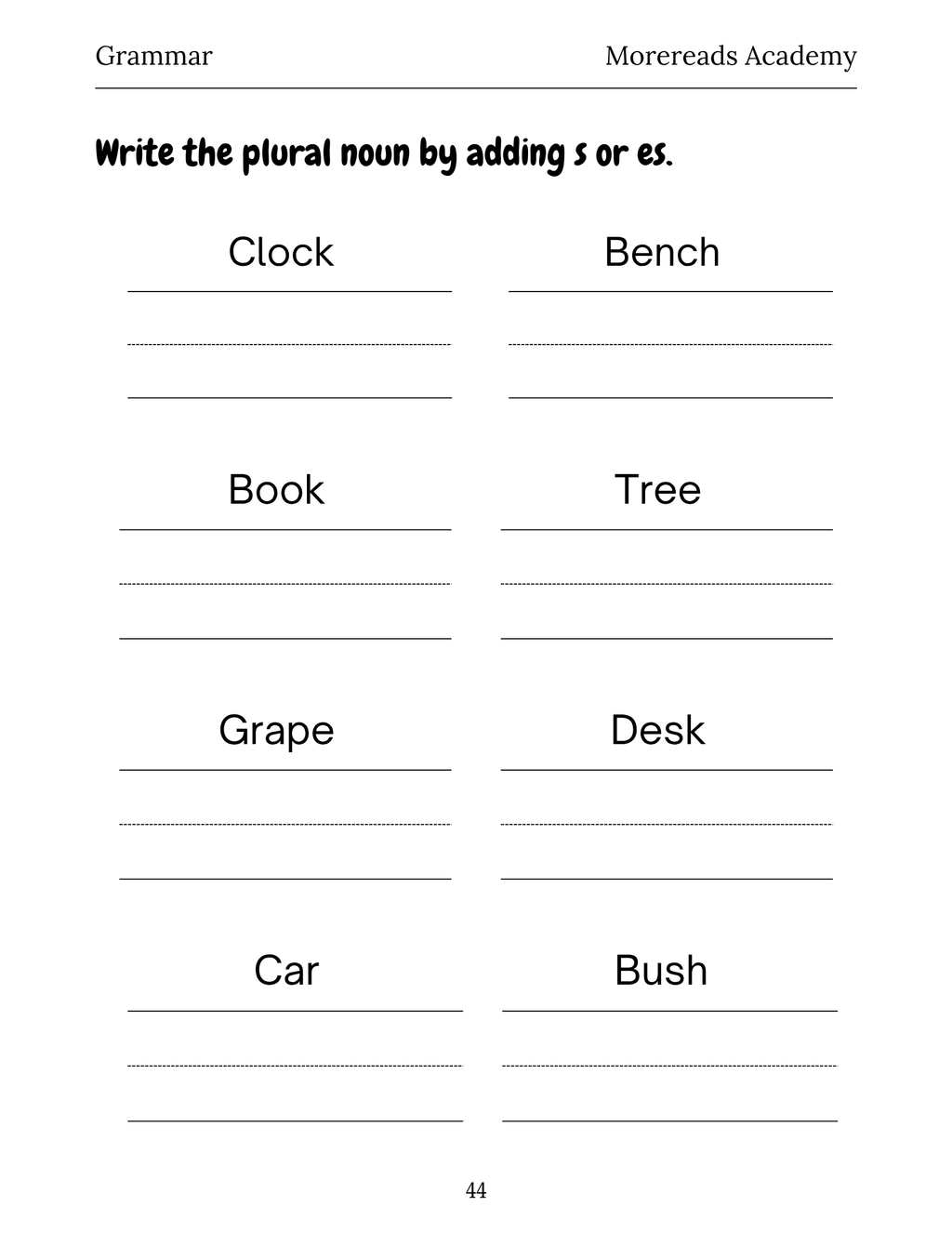 2nd Grade Grammar, Reading & Writing